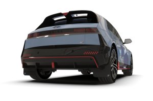 Hyundai Ioniq 5 Mud Flap - Rally Armor - UR Blk Flap/Blue Logo - Black - `25-`27 Hyundai Ioniq 5 Mud Flap - Rally Armor - UR Blk Flap/Blue Logo - Black - `25-`27